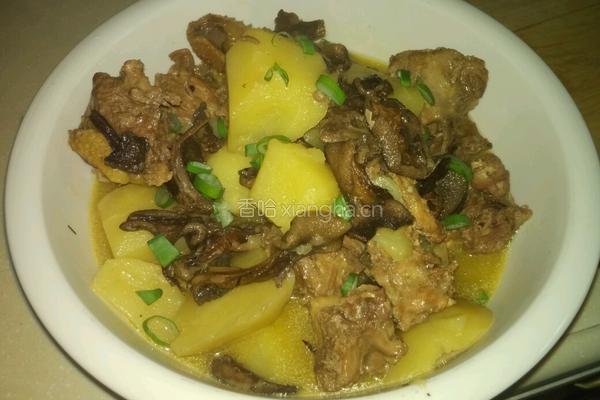 小鸡炖蘑菇土豆的做法图解5