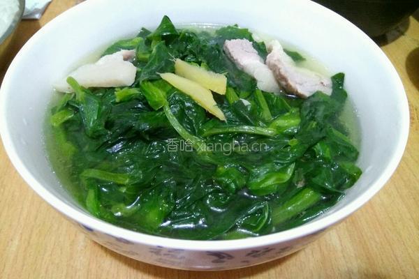 瘦肉菜苗汤