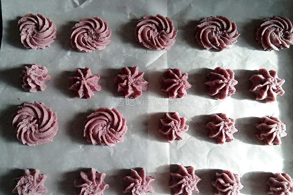 黄油紫薯曲奇的做法图解12