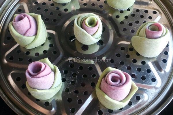 玫瑰花馒头的做法图解17