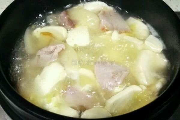 河蚌腊肉豆腐汤的做法图解11