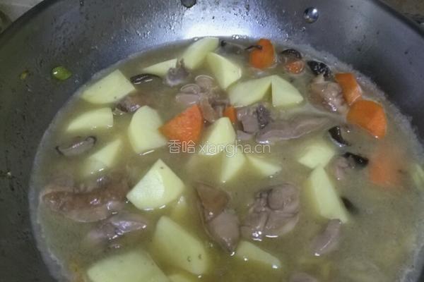 土豆炖鸡腿的做法图解6