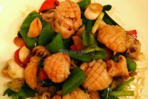 爆炒泡椒韭香墨鱼仔的做法图解3