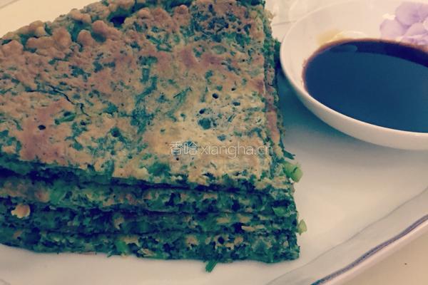 茼蒿鸡蛋饼的做法图解3