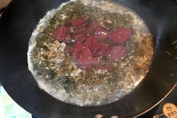 酸菜肉末猪血汤的做法图解6
