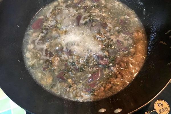 酸菜肉末猪血汤的做法图解7