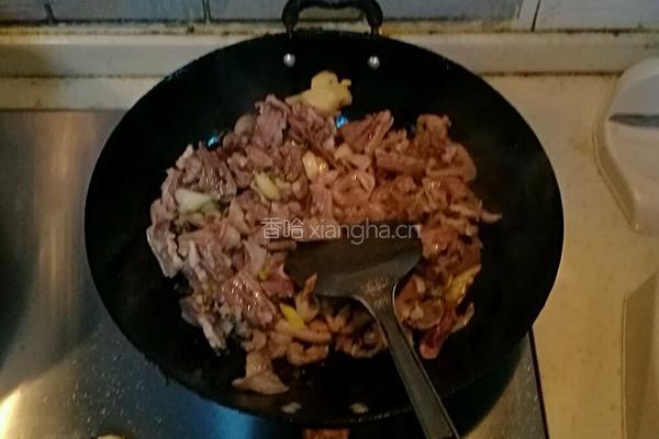 炒羊脸的做法图解5