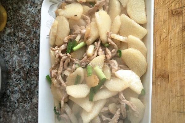 山药炒肉丝的做法图解3