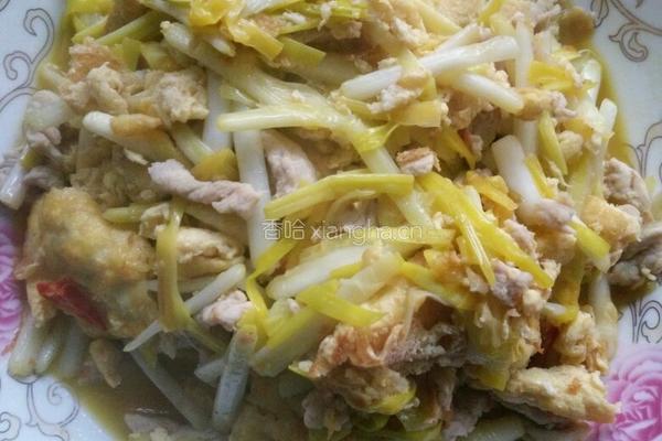 蒜黄肉丝炒鸡蛋的做法图解6
