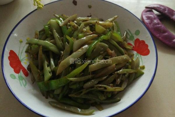青椒炒眉豆的做法图解7