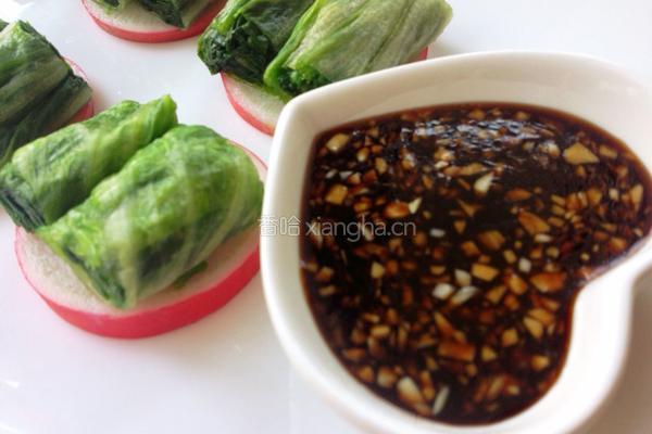 蒸鱼豉油菠菜卷的做法图解12