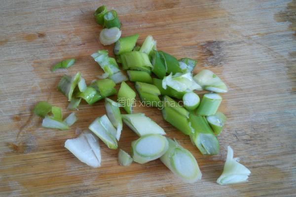 肉炒花叶菜的做法图解3