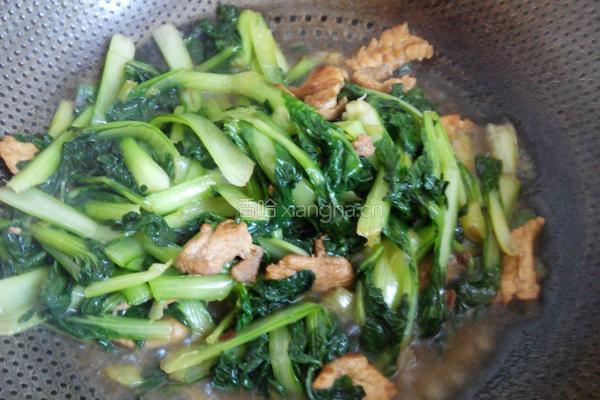 肉炒花叶菜的做法图解7