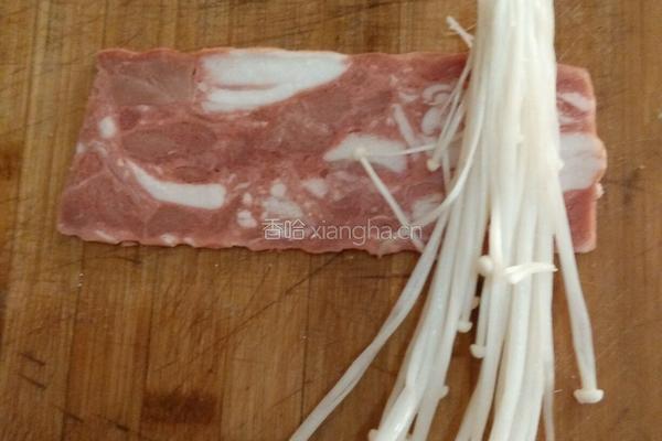 培根卷金针菇的做法图解4