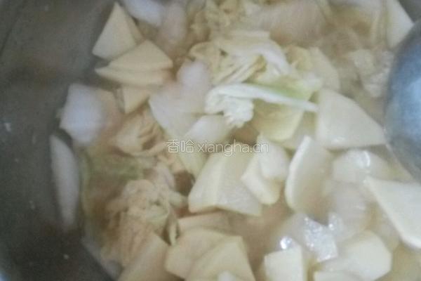 土豆炖白菜的做法图解9