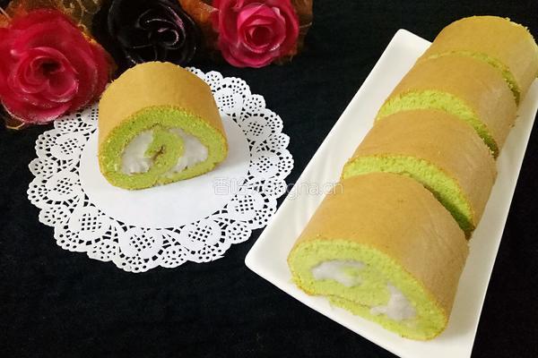 菠菜山药泥蛋糕卷的做法图解2