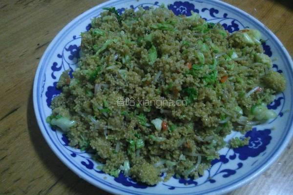 小米炒饭的做法图解3