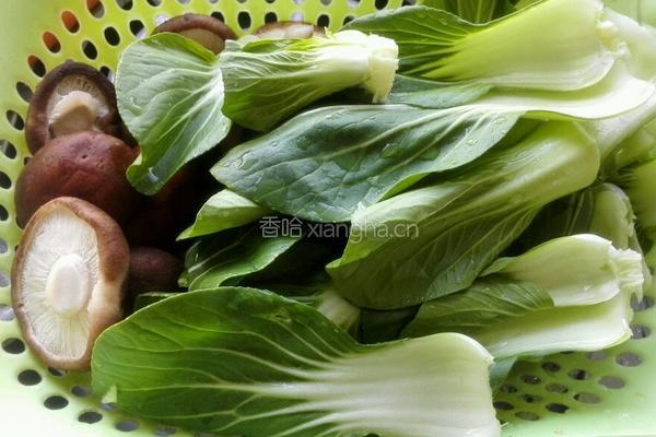 香菇油菜的做法图解2