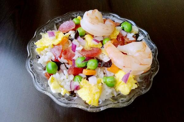 七彩虾仁什锦炒饭的做法图解21