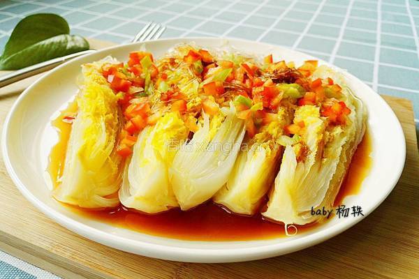 蒜蓉粉丝蒸娃娃菜的做法图解11