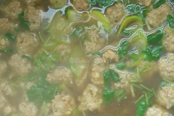 肉圆西葫芦汤的做法图解8