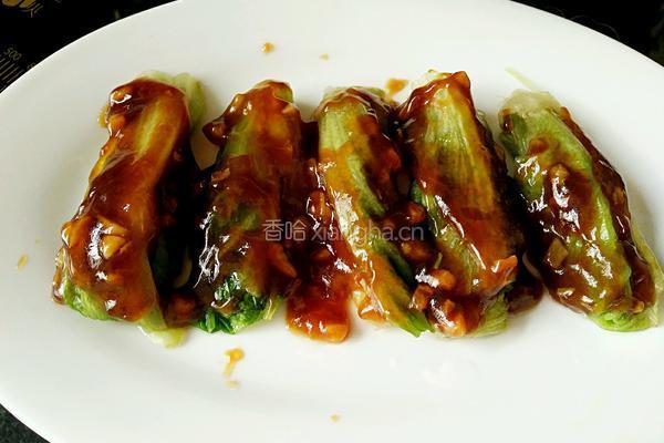 蚝油生菜卷的做法图解7