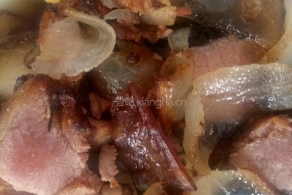蒜毫炒腊肉的做法图解5