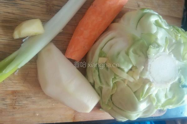 滑肉三丝饭团的做法图解1