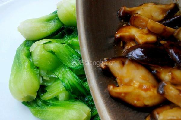 蚝油香菇油菜的做法图解11