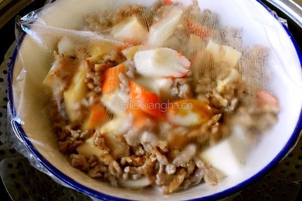 肉末蒸豆腐的做法图解7