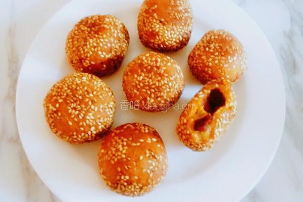 豆沙芝麻球的做法图解13