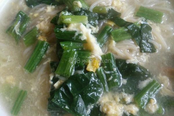 菠菜鸡蛋面