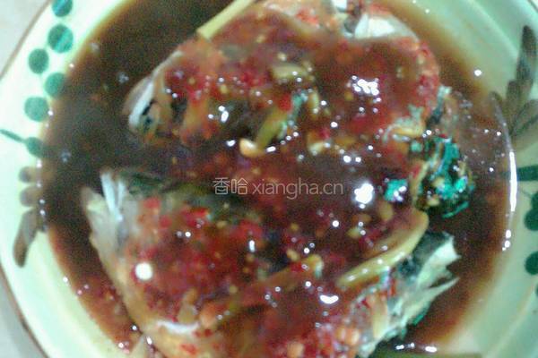 蒜蓉辣椒酱鱼头的做法图解10
