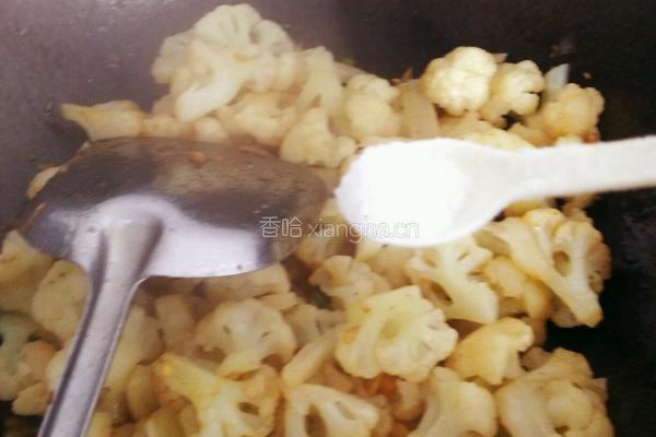 蒜苗肉末花菜的做法图解14