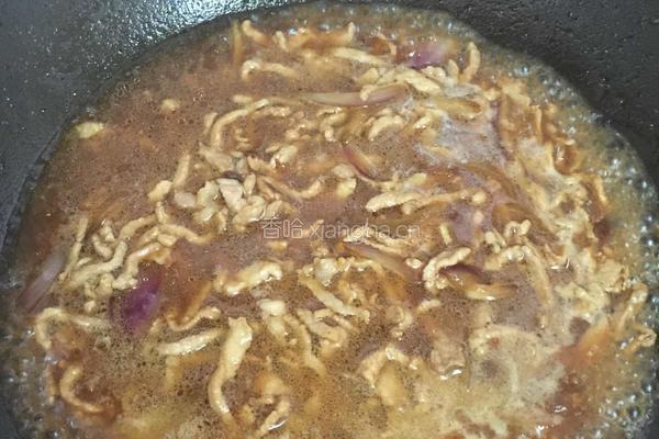 肉丝香菇捞河粉的做法图解7