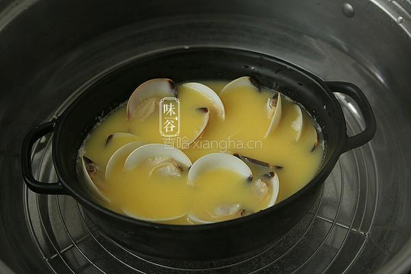 白贝蒸蛋的做法图解4