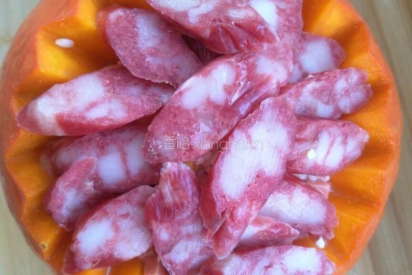 南瓜糯米盅的做法图解10