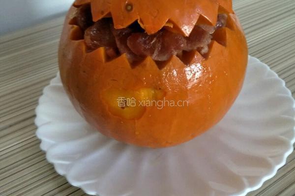南瓜糯米盅的做法图解14