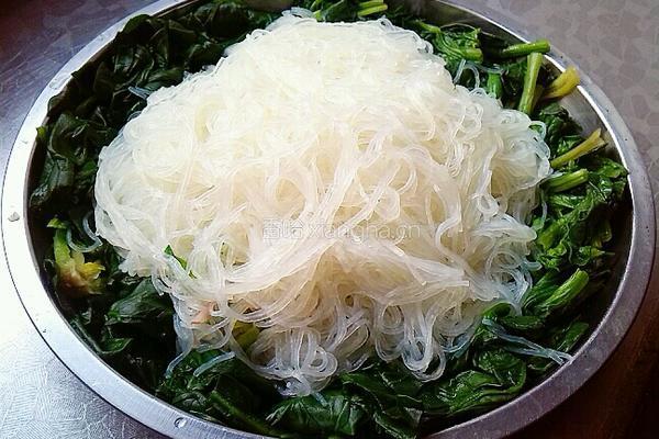 菠菜拌粉丝的做法图解7