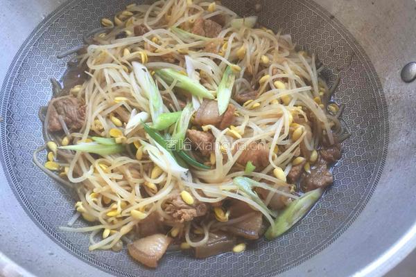 豆芽烧肉的做法图解8