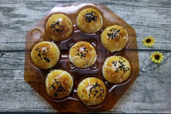 红豆沙版蛋黄酥的做法图解24