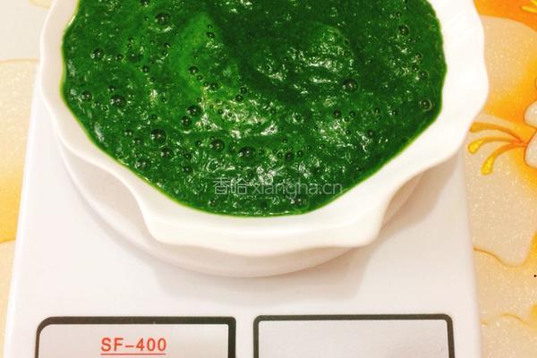 菠菜戚风蛋糕的做法图解2