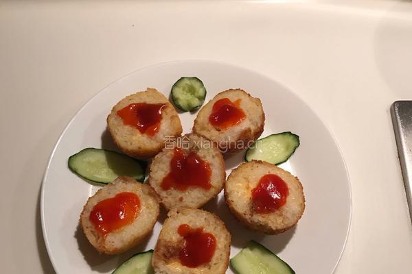 肉松芝士饭团球的做法图解5