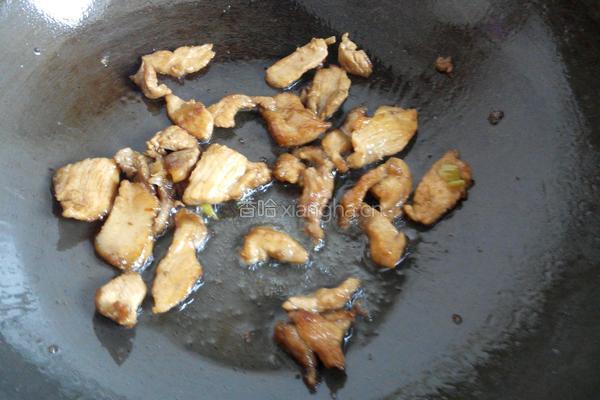 肉片炒花菜的做法图解5