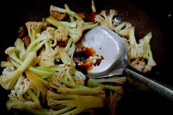 肉片炒花菜的做法图解8