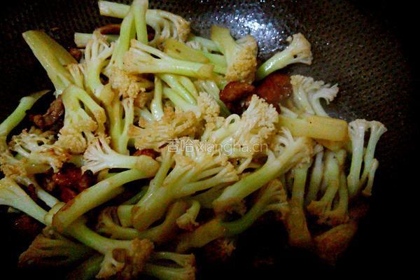 肉片炒花菜的做法图解9