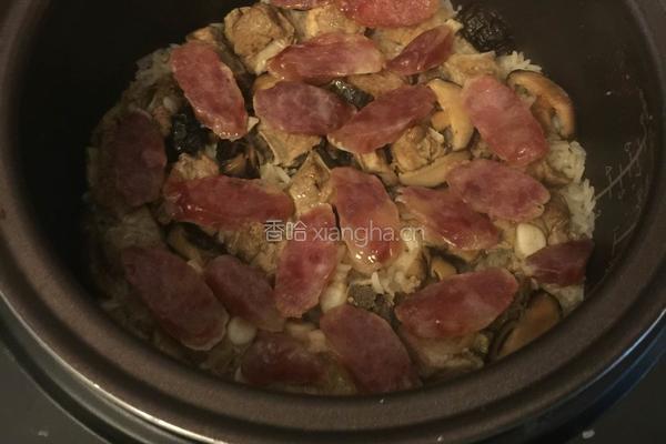 蚝油排骨香菇腊肠饭的做法图解11