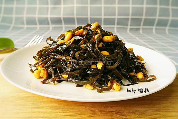黄豆炖海带的做法图解8