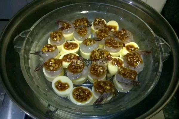 玉子豆腐蒸虾仁的做法图解9