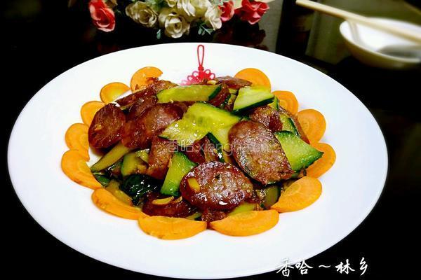 香肠炒黄瓜的做法图解10